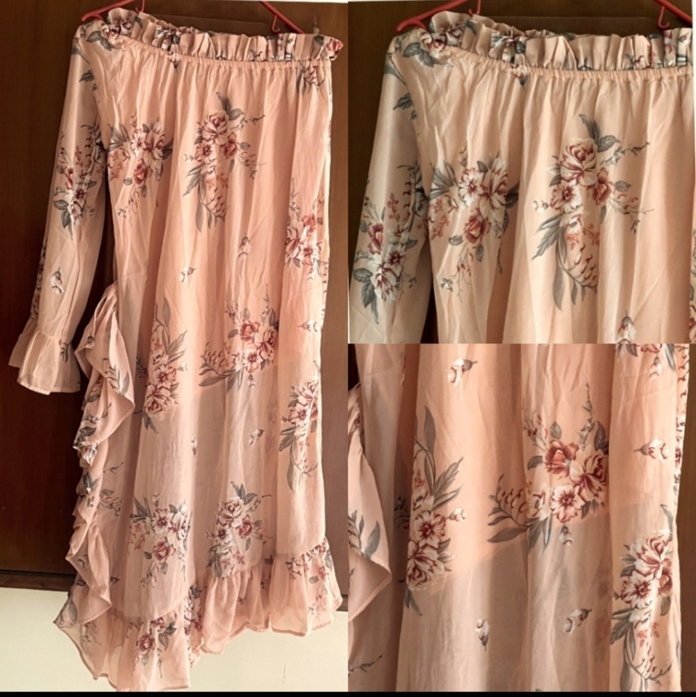 One shoulder floral print dress - Picture 3 of 4